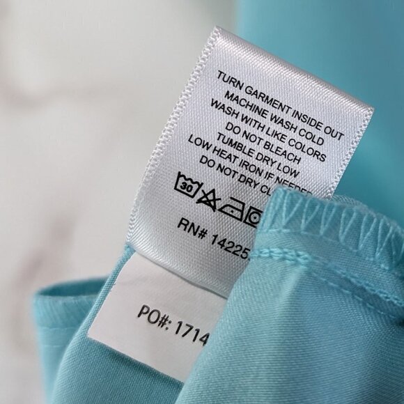 FIGS Top Womens Large Blue Casma Short Sleeve Scrub Pocke Teal Aqua 1714 - Picture 10 of 12